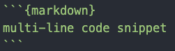 screenshot of multi-line code snippet