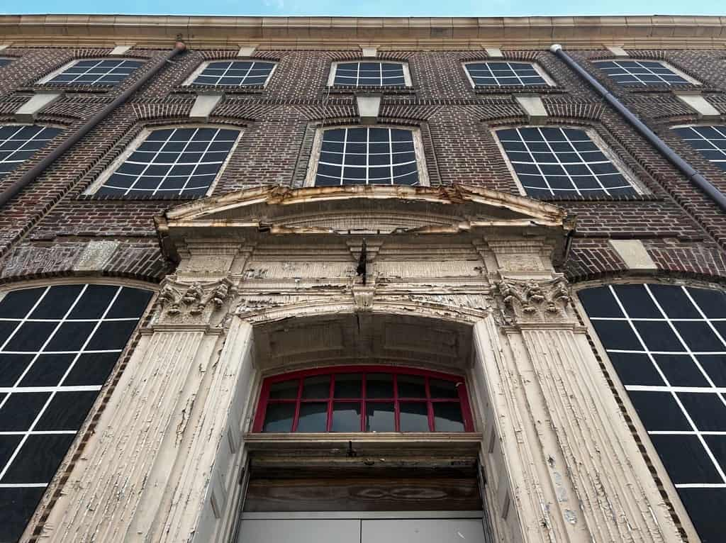     A front view picture of the YWCA in Germantown looking upwards from the entance.