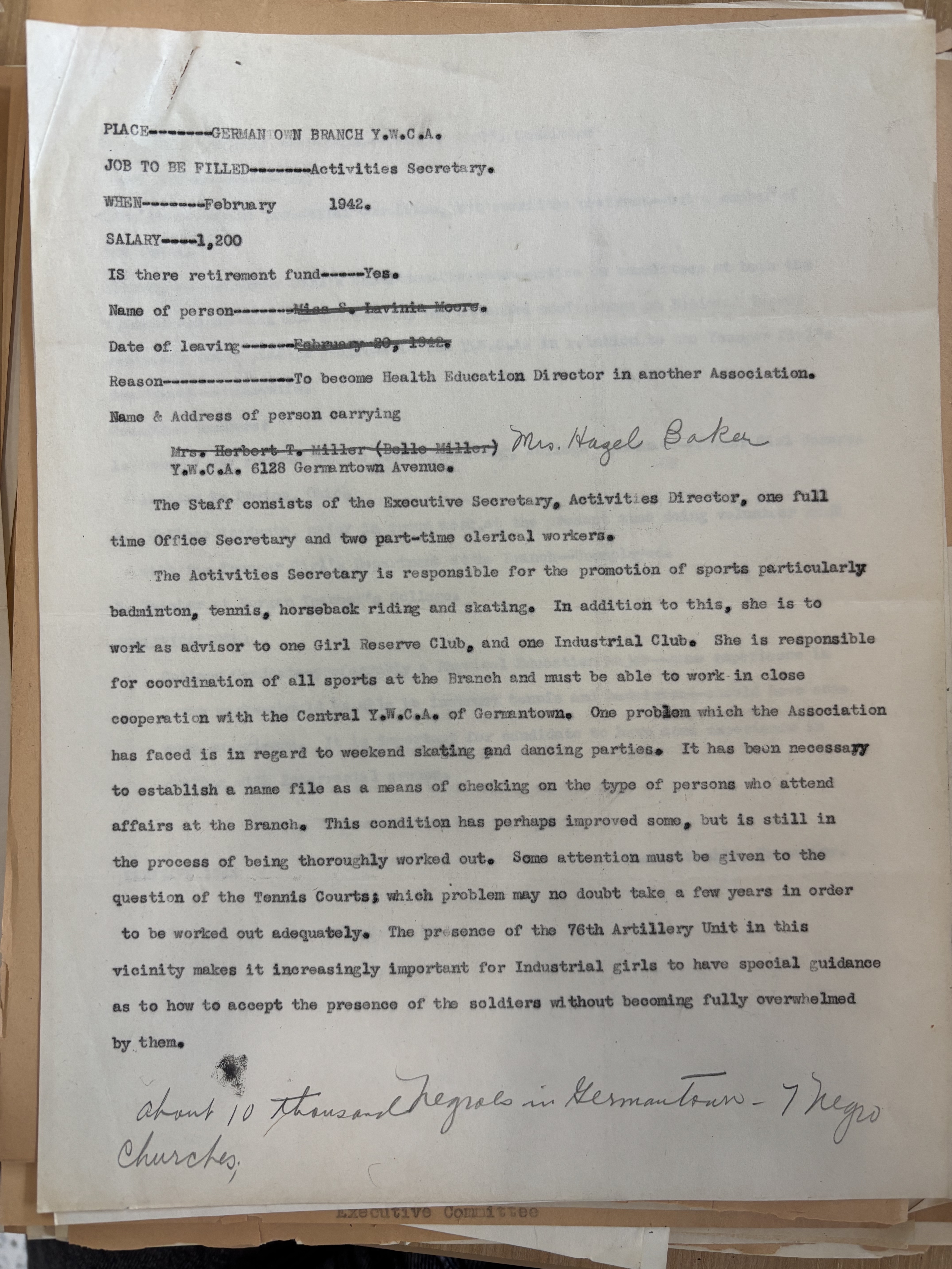 activities secretary job posting