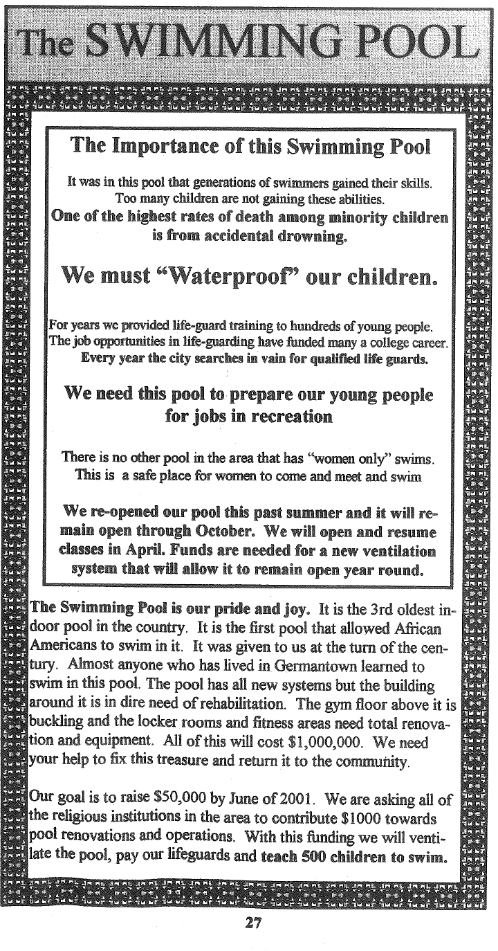 Importance of Pool, GWY 2000-2001 Brochure (2)