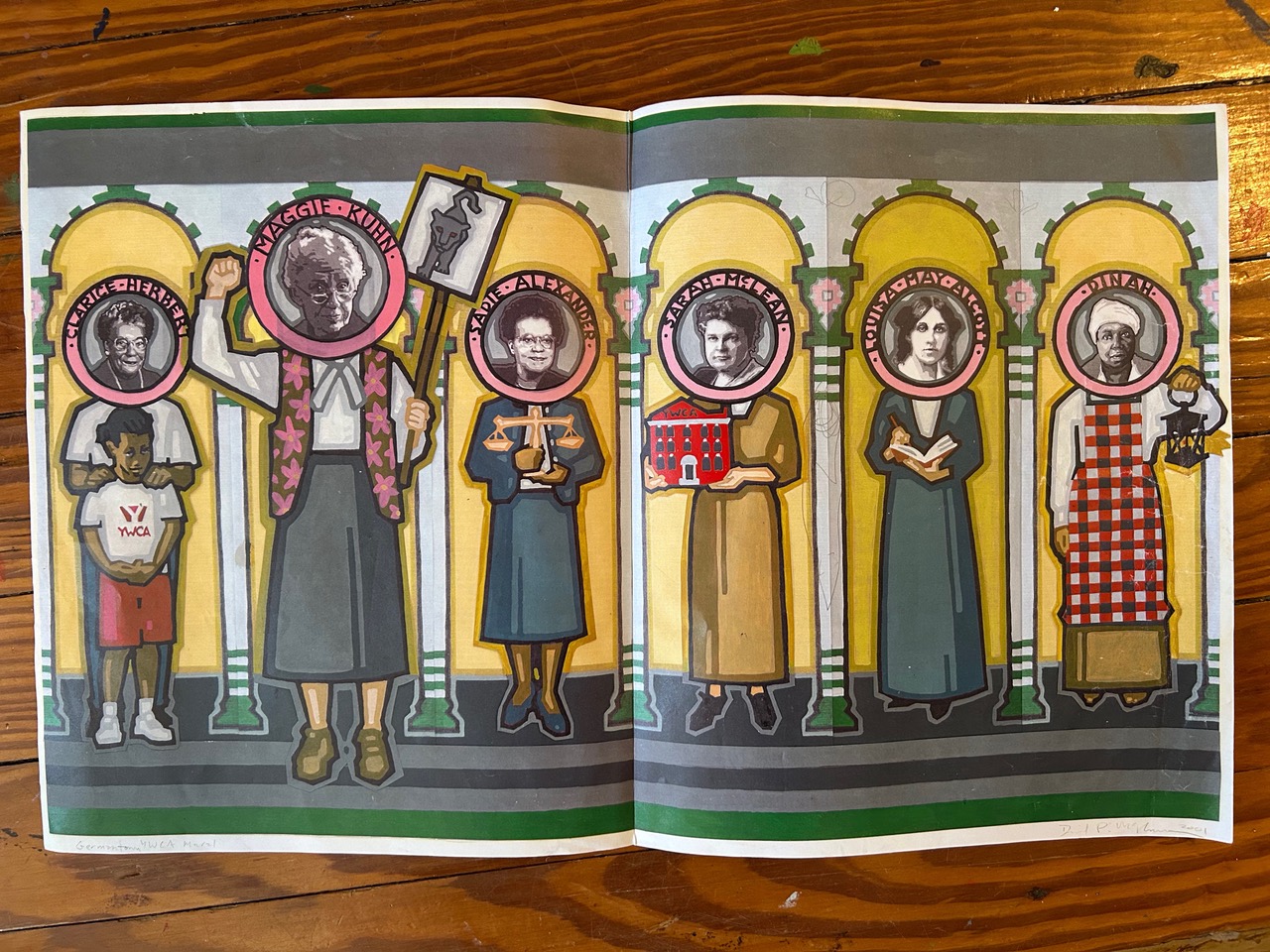 First Sketch of “The Women of Germantown” Mural