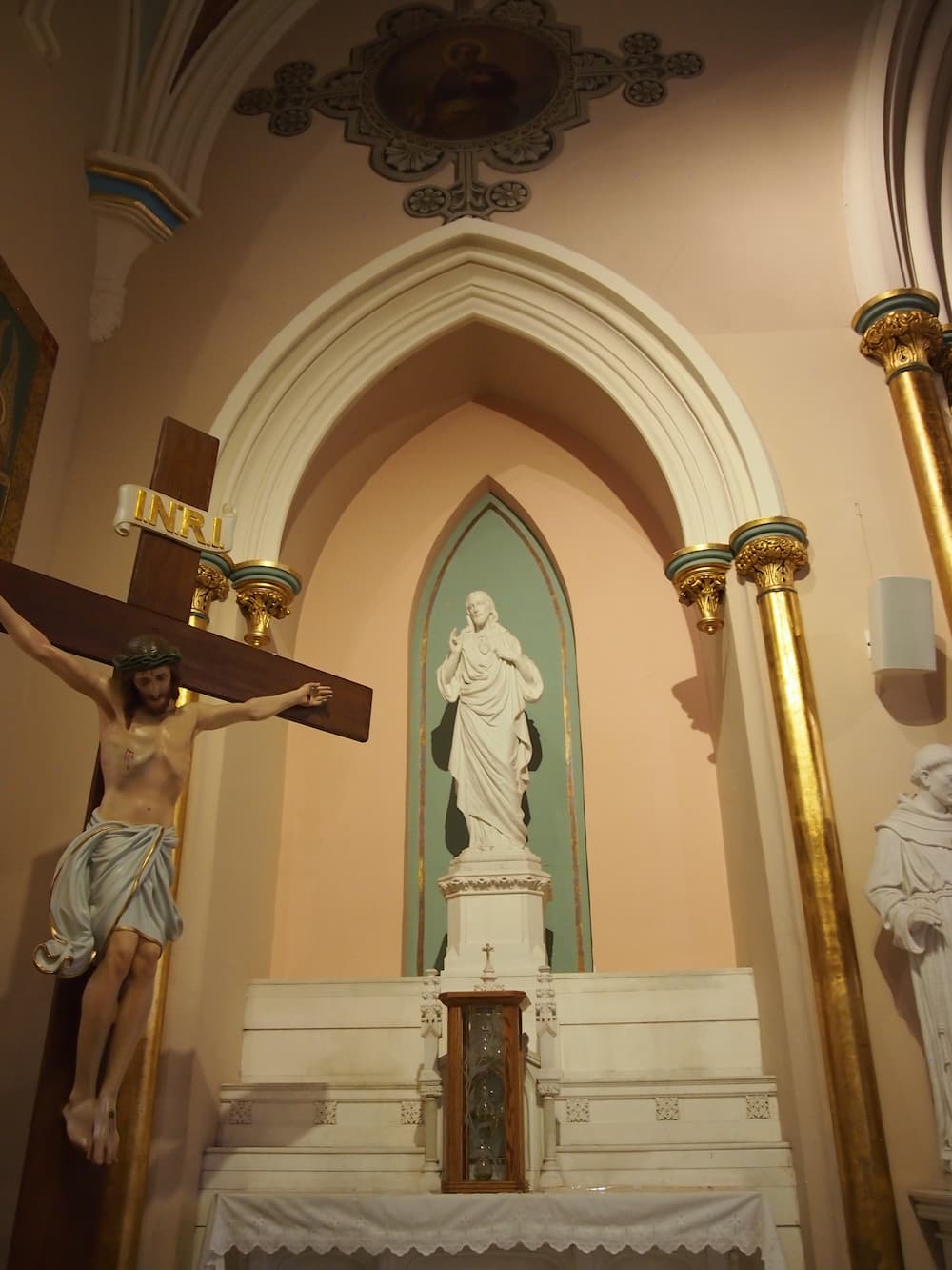 Statue of Jesus inside of a church