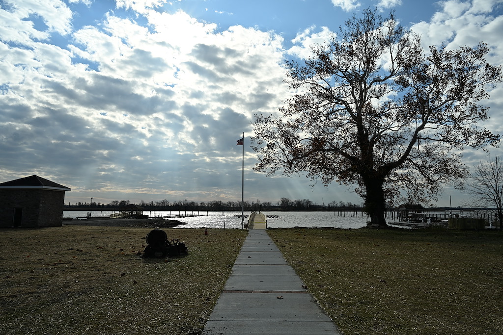 View of the Delaware River from the porch of the Main Building looking south.